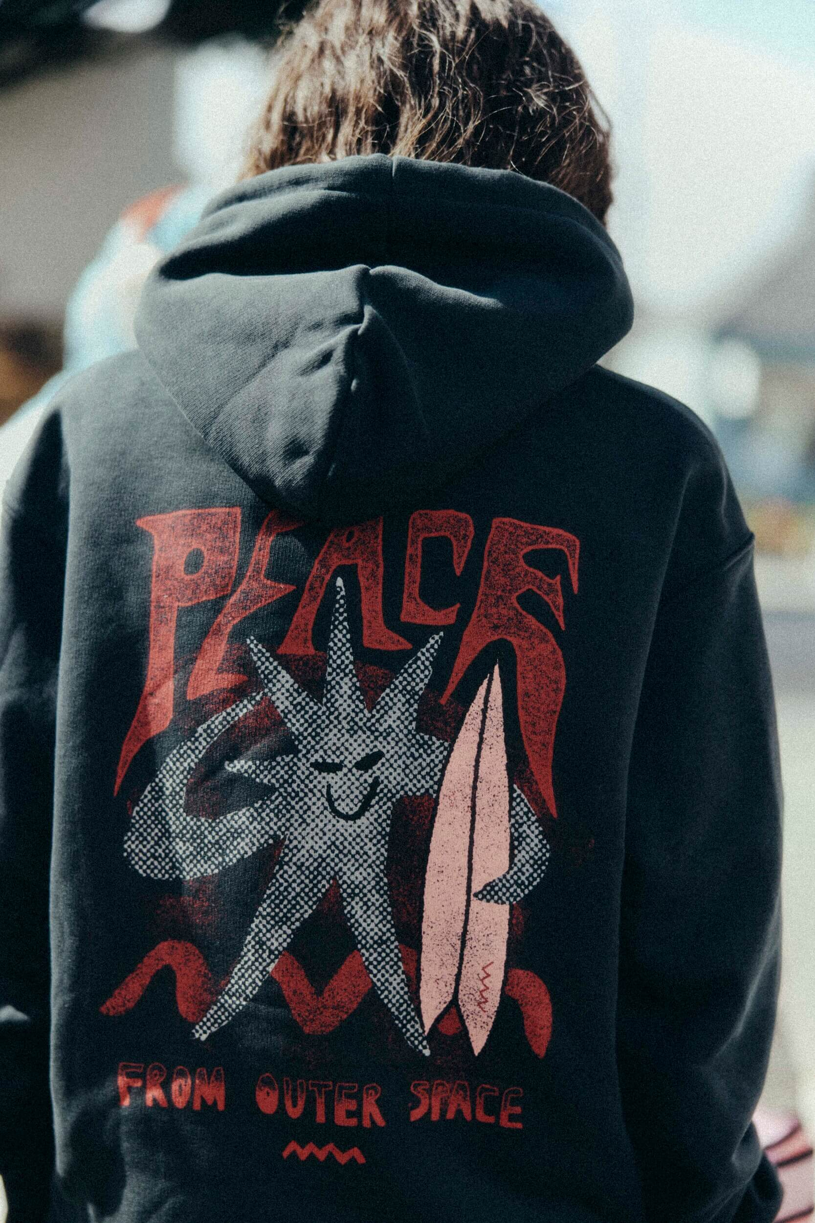Outer Space Hoodie - Acid Black Outer Space Hoodie - Acid Black