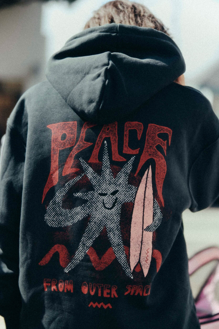 Outer Space Hoodie - Acid Black Outer Space Hoodie - Acid Black