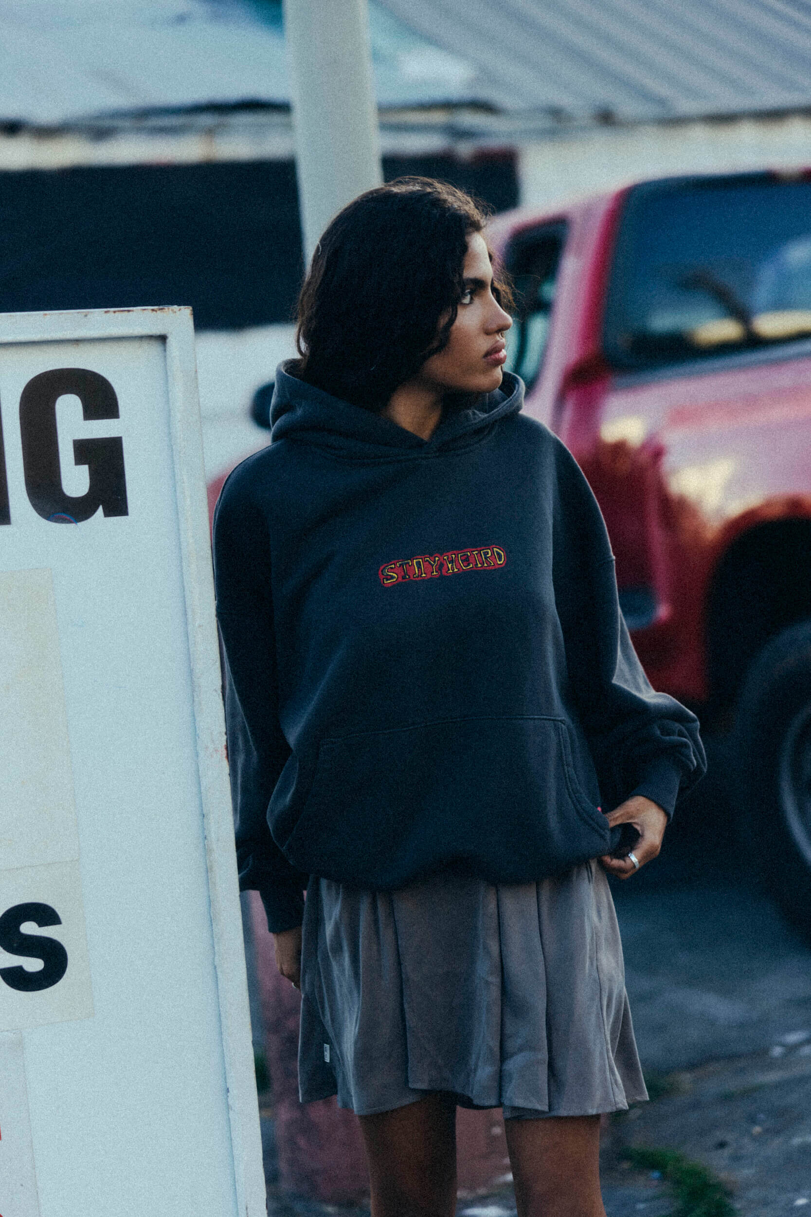 Stay Weird Hoodie - Stone Grey Stay Weird Hoodie - Stone Grey