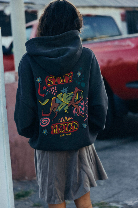 Stay Weird Hoodie - Stone Grey Stay Weird Hoodie - Stone Grey
