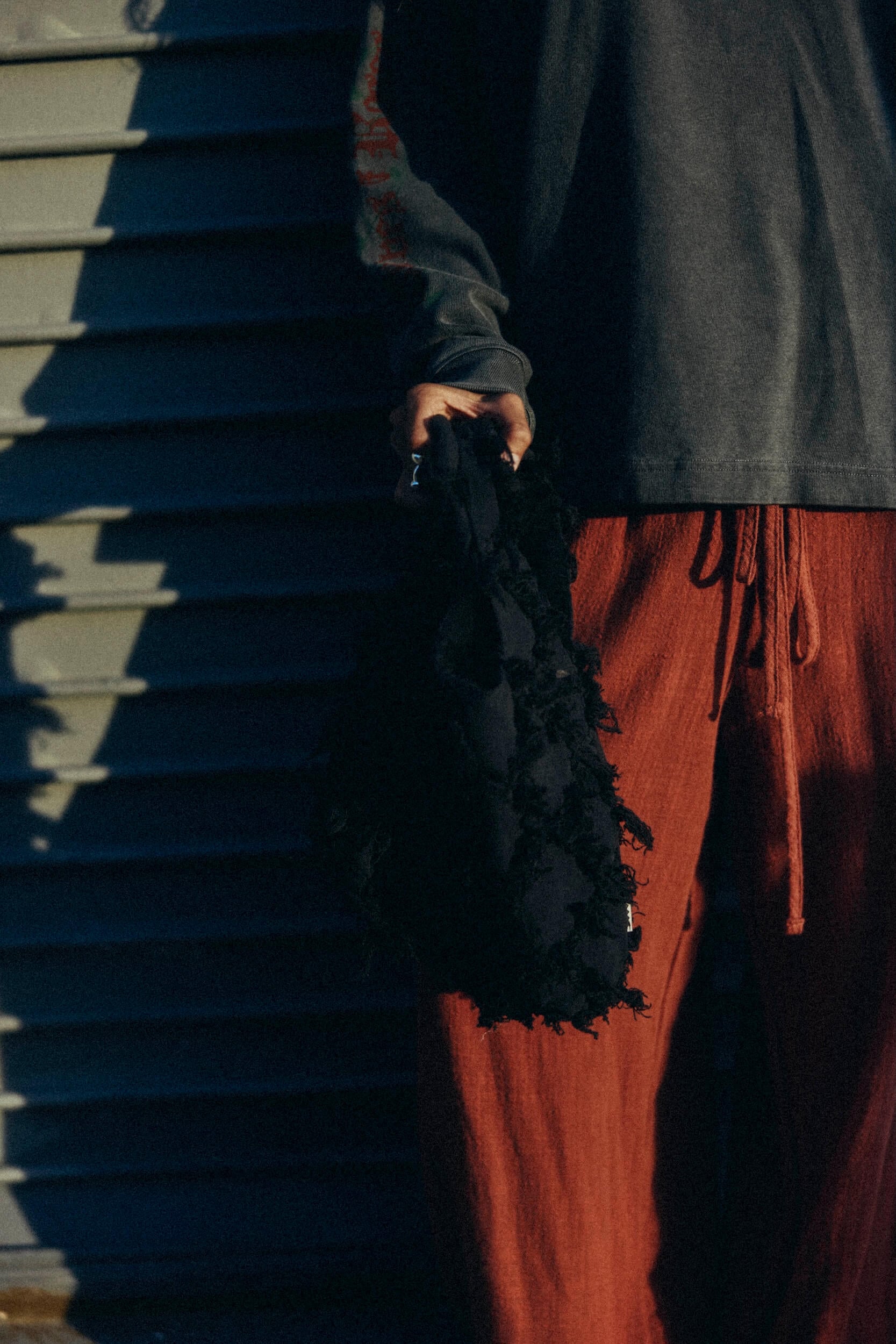 Ruffled Mini Bag - Space Black Ruffled Mini Bag - Space Black