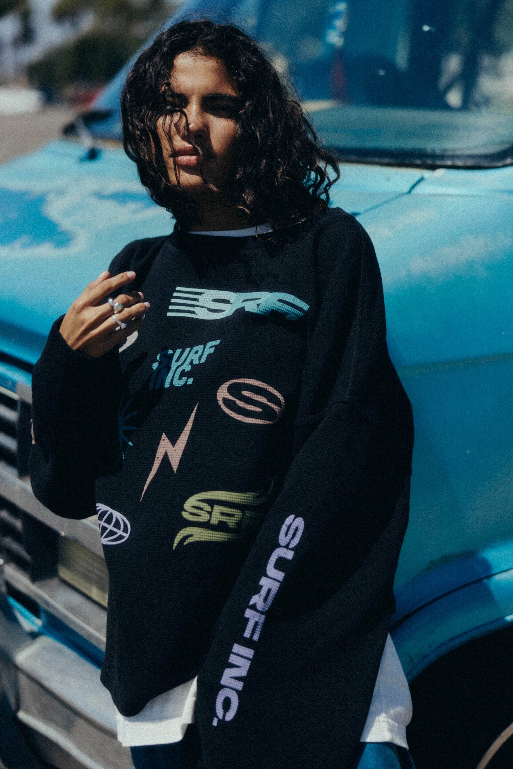 Wide Waffle Longsleeve - Space Black