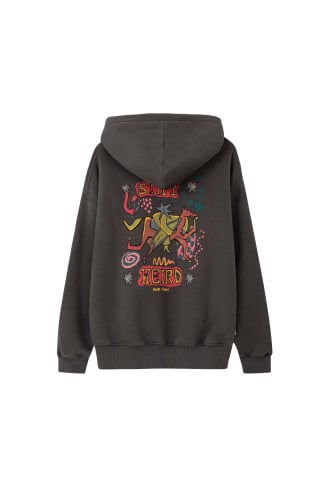 Stay Weird Hoodie - Stone Grey