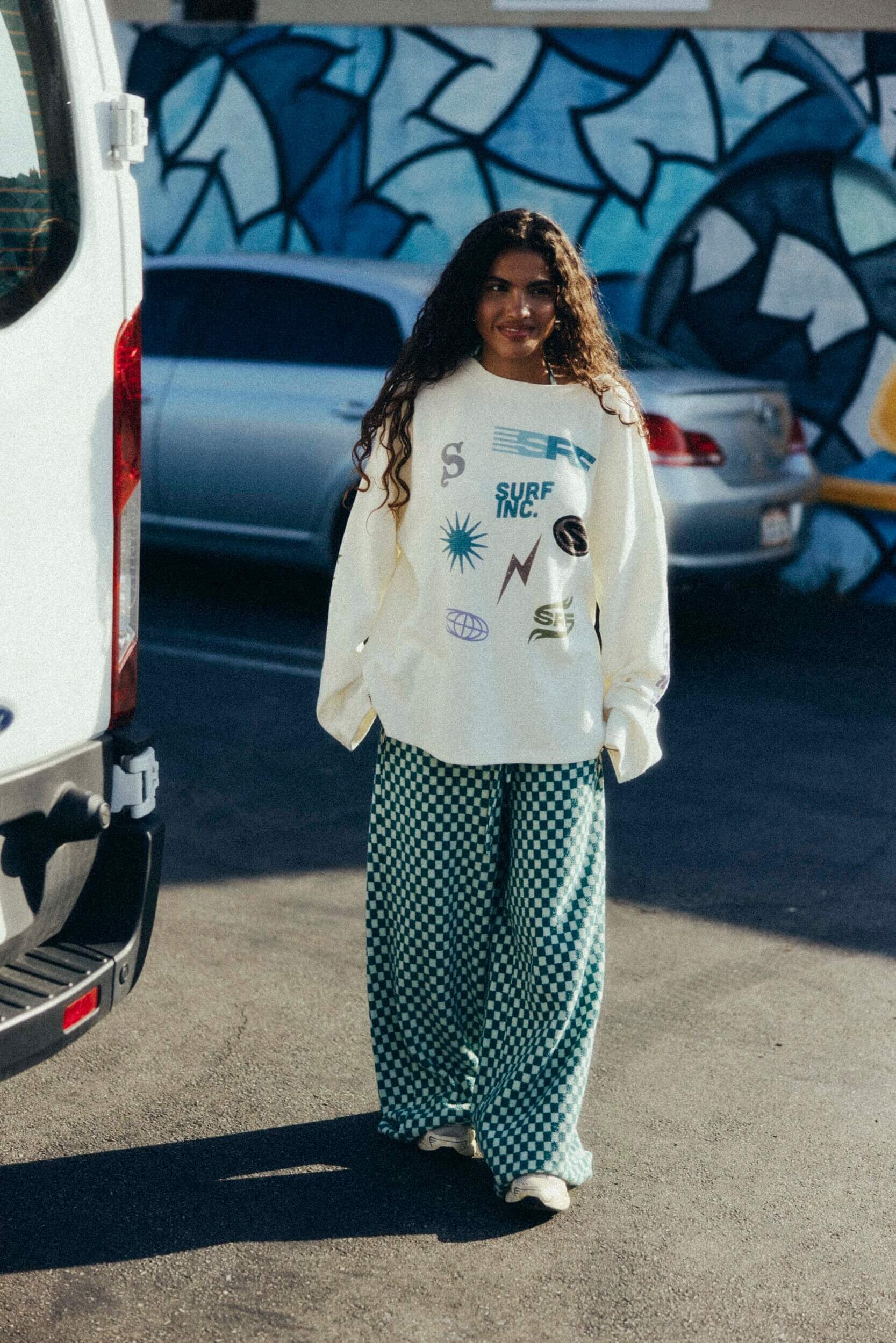 Wide Waffle Longsleeve - Vintage White