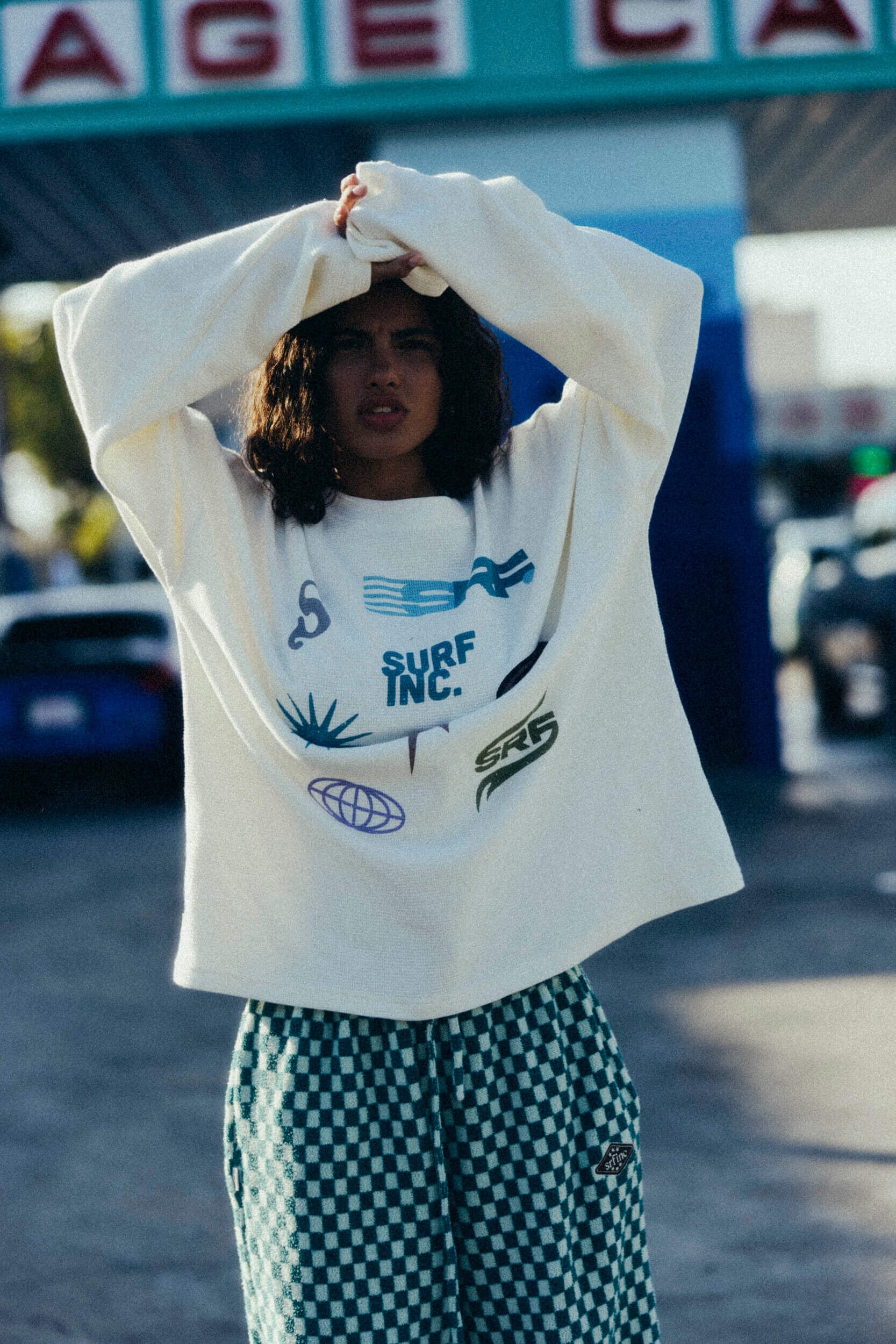 Wide Waffle Longsleeve - Vintage White