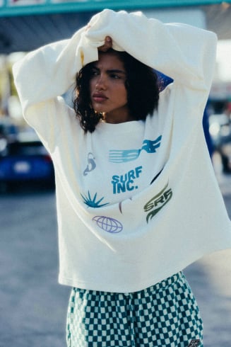 Wide Waffle Longsleeve - Vintage White