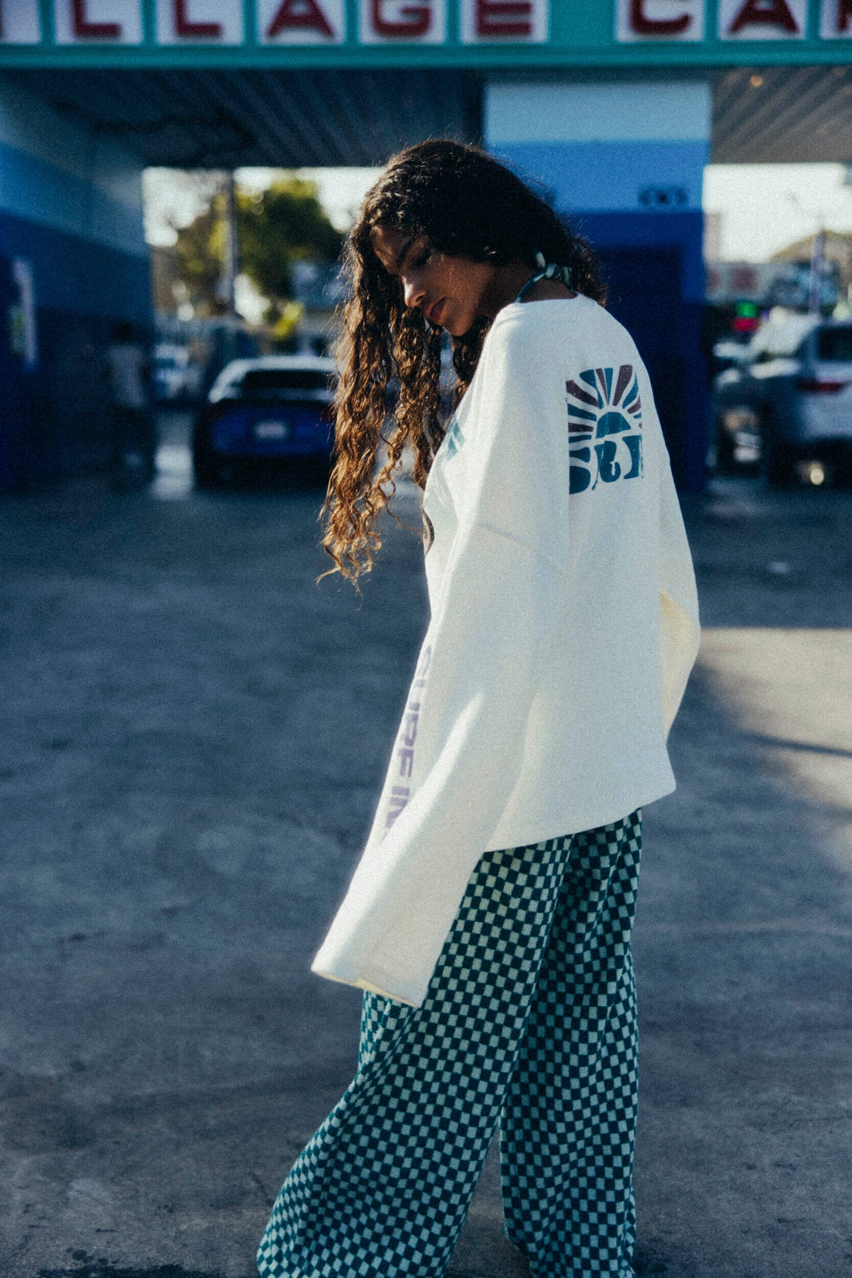 Wide Waffle Longsleeve - Vintage White