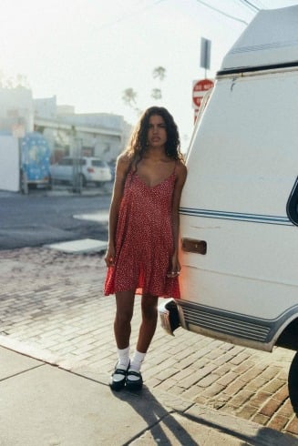 Sun Kissed Ethereal Dress - Formula Red