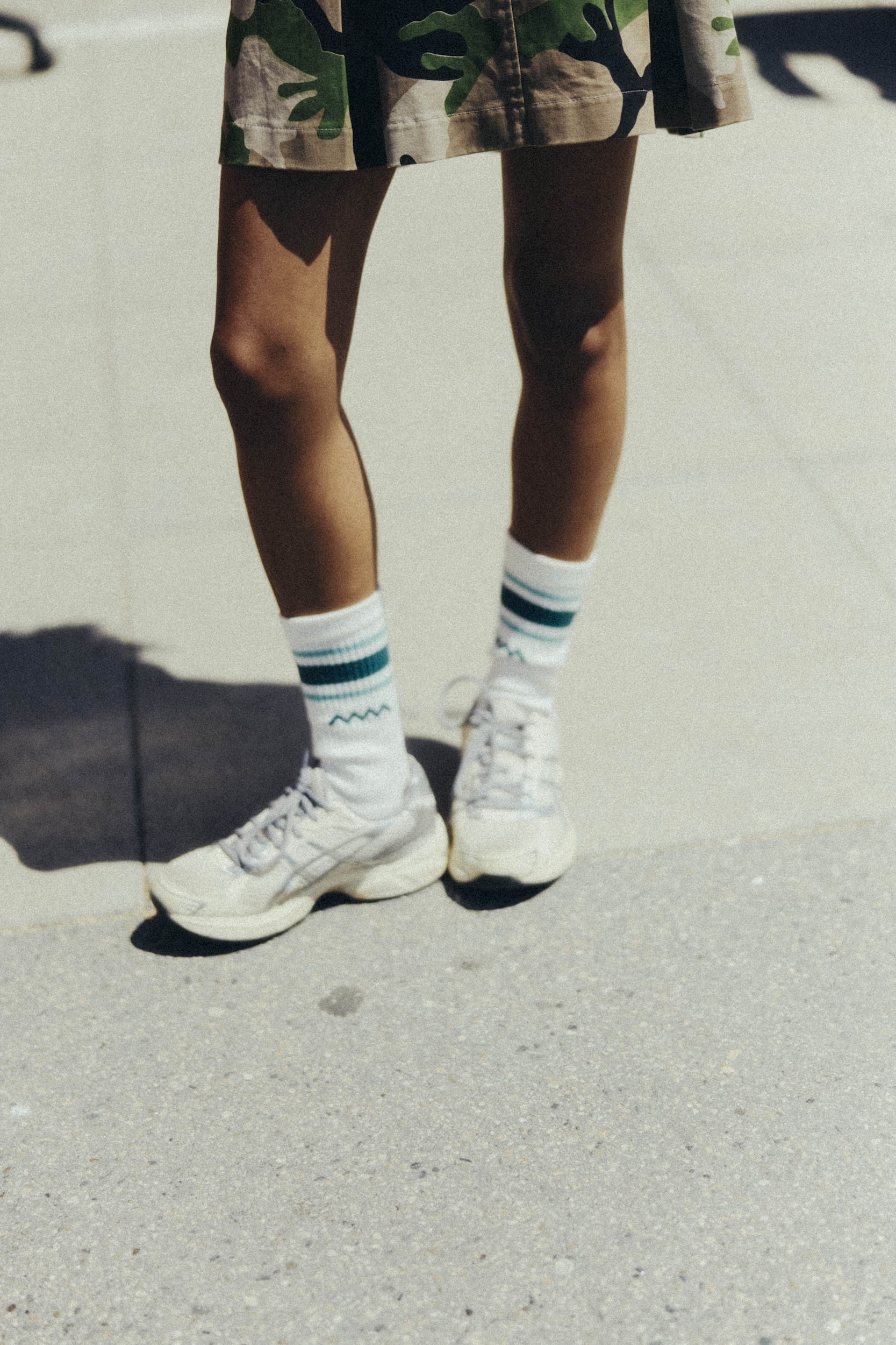 Striped Soft Socks - Paper White