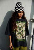 Checkered Folded Beanie - Space Black & Vintage White