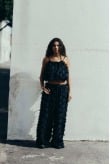 Ruffled Bauble Top- Space Black Ruffled Bauble Top- Space Black