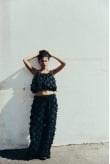 Ruffled Bauble Top- Space Black Ruffled Bauble Top- Space Black