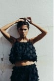 Ruffled Bauble Top- Space Black Ruffled Bauble Top- Space Black