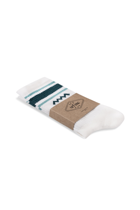 Striped Soft Socks - Paper White Striped Soft Socks - Paper White