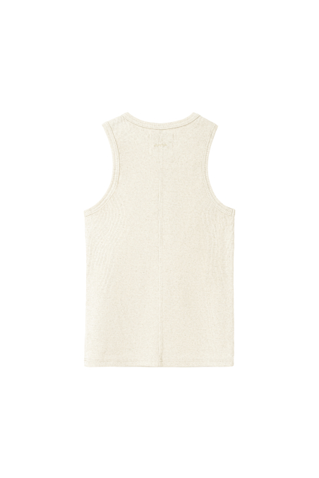 Stonewashed Rib Top - Super Natural Stonewashed Rib Top - Super Natural