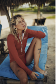 Retro Swimsuit - Panama Red