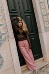 Blushed Loose Pants - Pink Kush