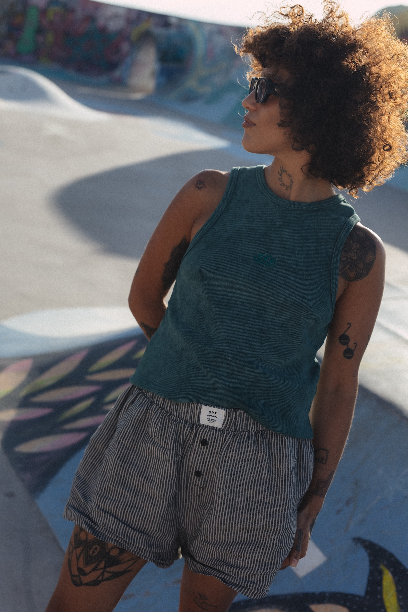 Stonewashed Classic Top - Bottle Green Stonewashed Classic Top - Bottle Green