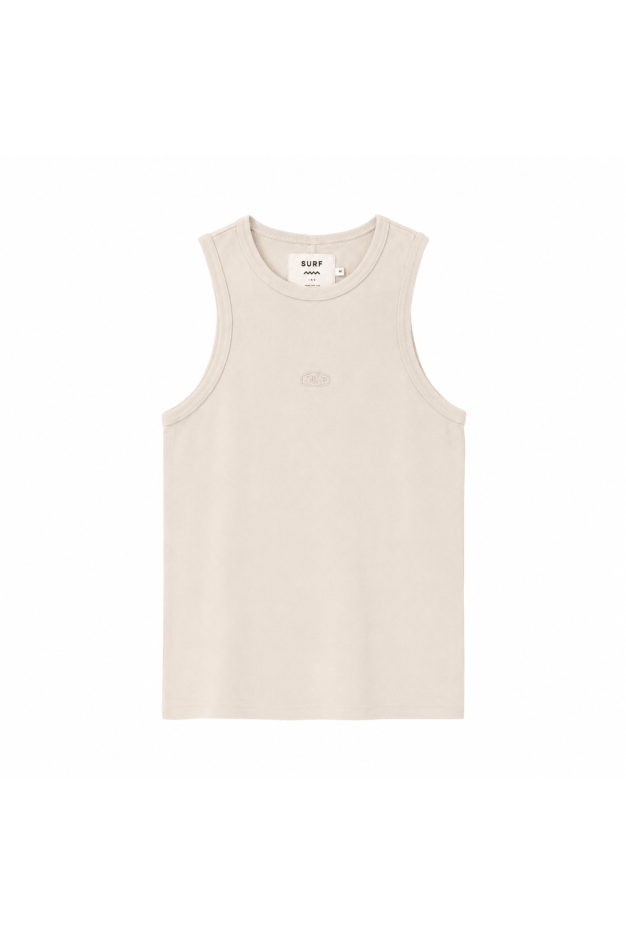 Stonewashed Rib Top - Super Natural Stonewashed Rib Top - Super Natural