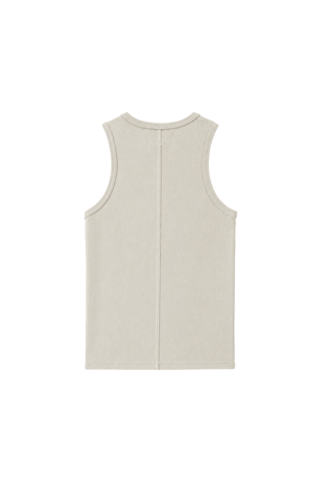 Stonewashed Rib Top - Light Pistachio Stonewashed Rib Top - Light Pistachio