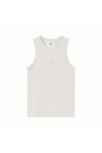 Stonewashed Rib Top - Dirty White