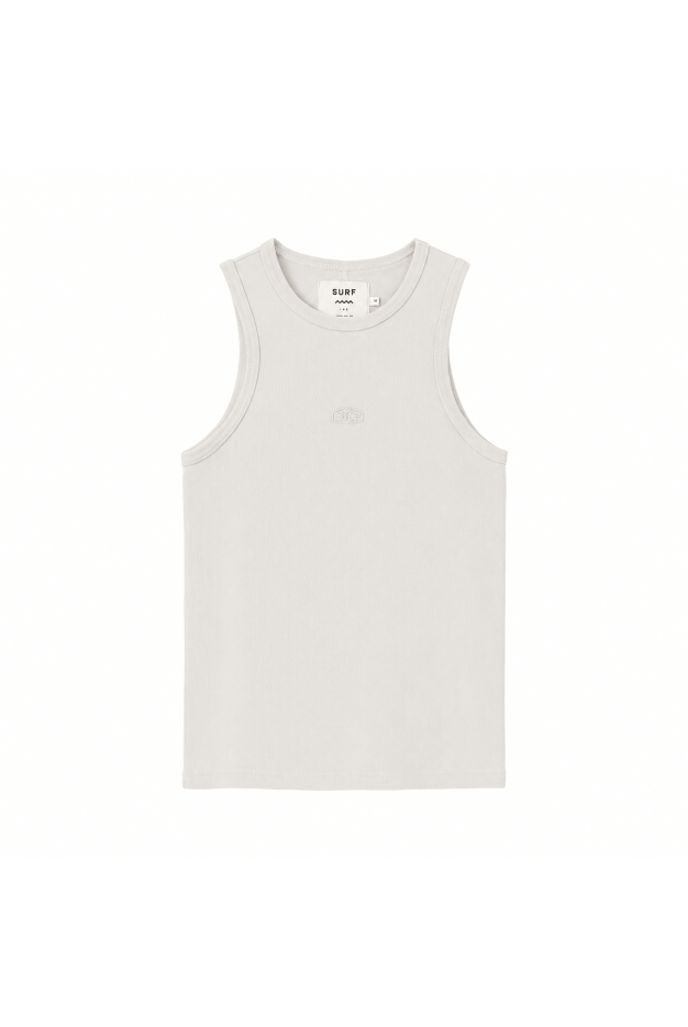Stonewashed Rib Top - Dirty White Stonewashed Rib Top - Dirty White