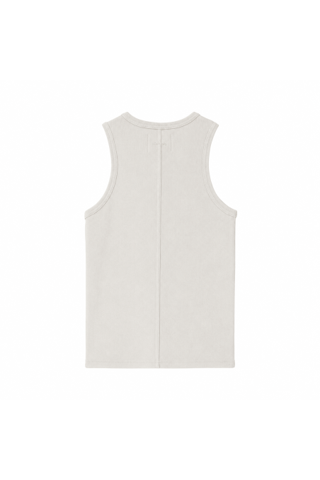 Stonewashed Rib Top - Dirty White Stonewashed Rib Top - Dirty White