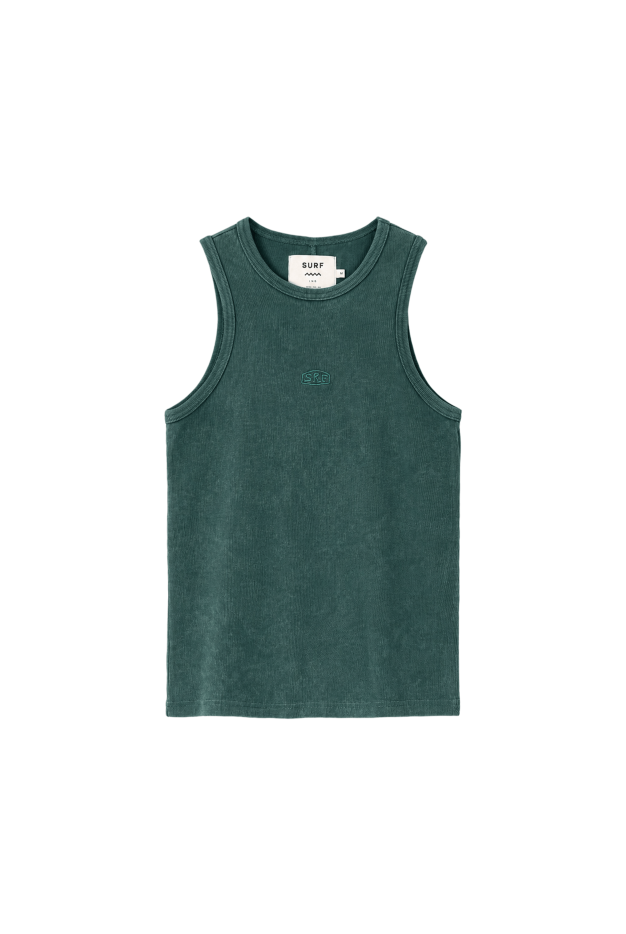 Stonewashed Classic Top - Bottle Green Stonewashed Classic Top - Bottle Green
