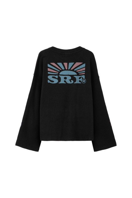 Wide Waffle Longsleeve - Space Black Wide Waffle Longsleeve - Space Black