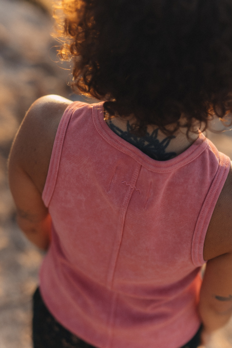 Stonewashed Classic Top - Deep Pink Stonewashed Classic Top - Deep Pink