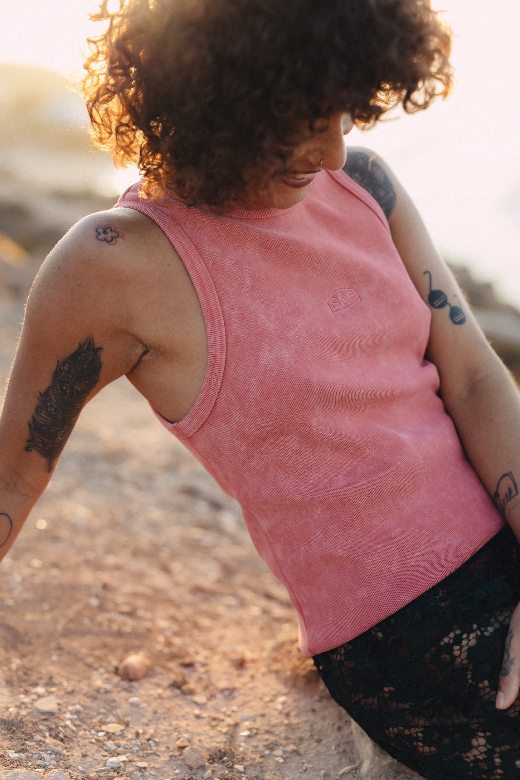 Stonewashed Classic Top - Deep Pink Stonewashed Classic Top - Deep Pink