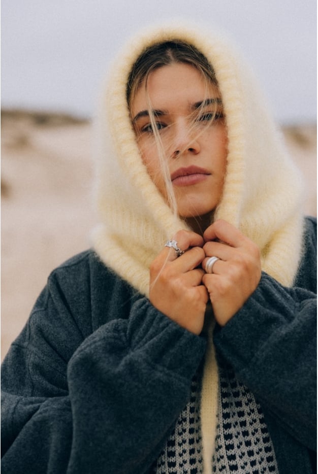 Wool Fluffy Balaclava - Yellow Wool Fluffy Balaclava - Yellow