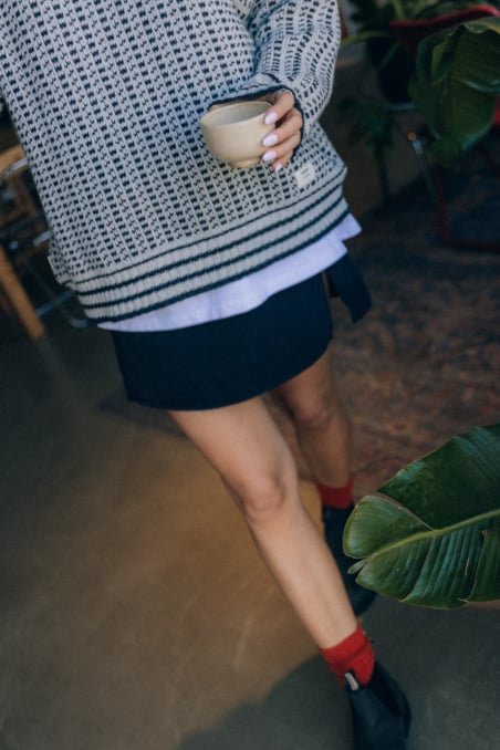 Mini Cupro Skirt - Space Black Mini Cupro Skirt - Space Black