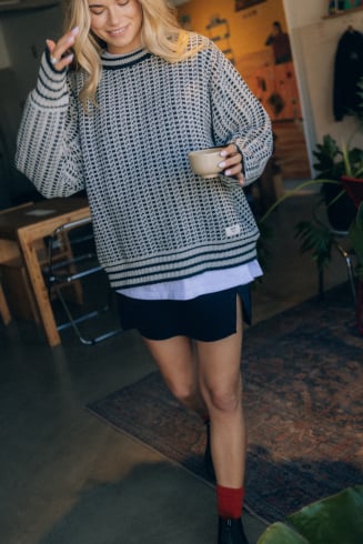Mini Cupro Skirt - Space Black