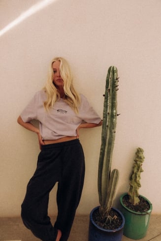 Slouchy Joggers - Acid Black