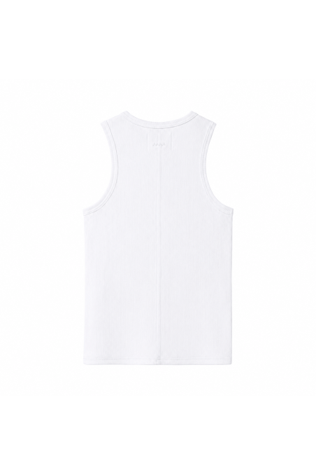 Stonewashed Rib Top - Vintage White Stonewashed Rib Top - Vintage White