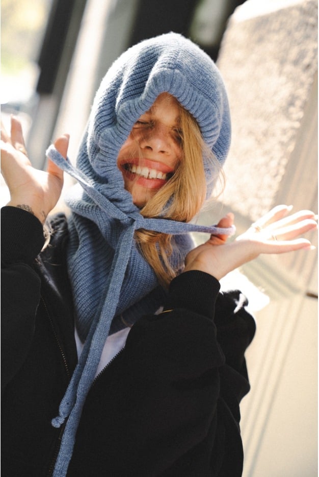 Merino Wool Balaclava - Light Blue Merino Wool Balaclava - Light Blue