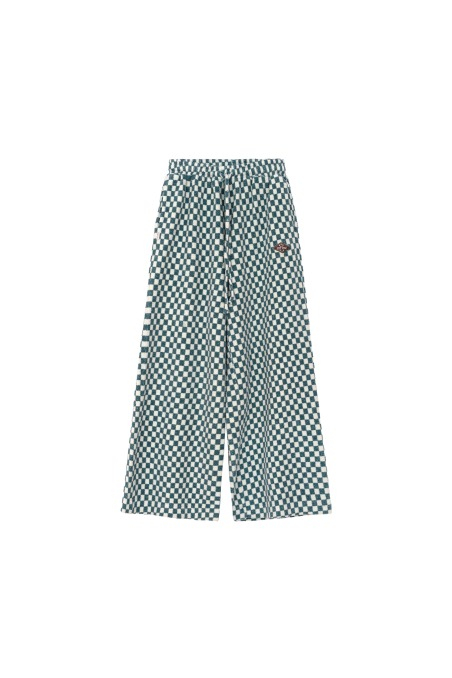 Checkered Soft Loose Pants - White Sage Checkered Soft Loose Pants - White Sage