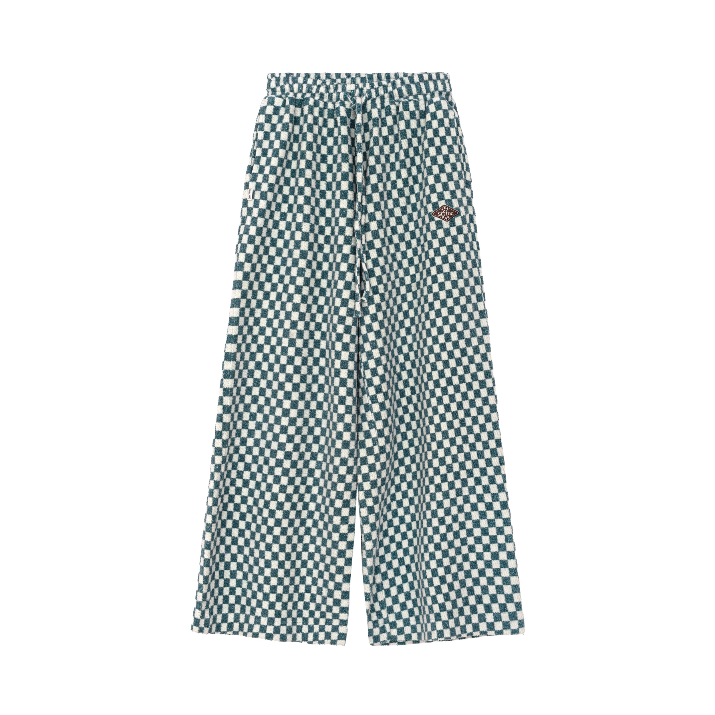 Checkered Soft Loose Pants - White Sage Checkered Soft Loose Pants - White Sage