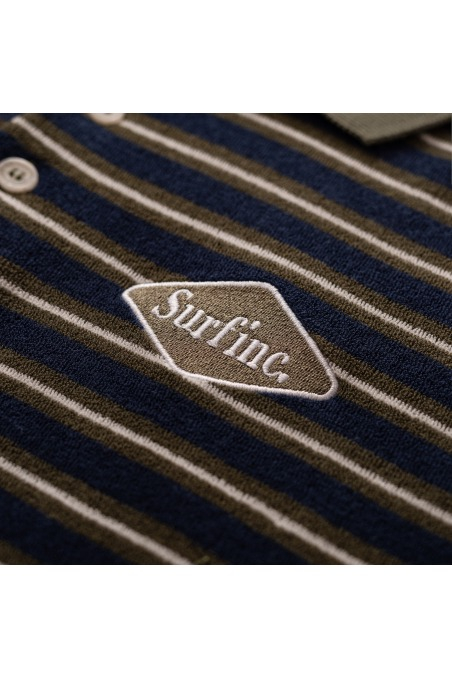 Striped Rugby Polo - Navy Blue Striped Rugby Polo - Navy Blue