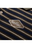Striped Rugby Polo - Navy Blue