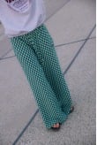Checkered Soft Loose Pants - White Sage Checkered Soft Loose Pants - White Sage