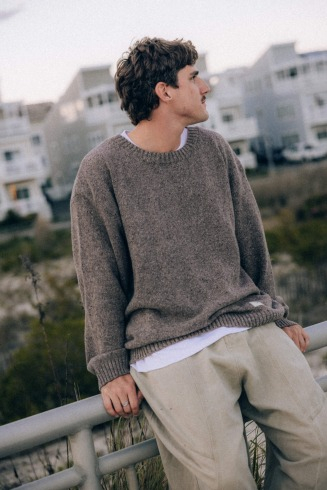 Beach Bum Sweater - Brownie