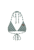 Checkered Soft Triangle Bra - White Sage Checkered Soft Triangle Bra - White Sage