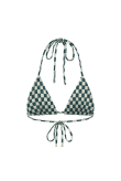 Checkered Soft Triangle Bra - White Sage Checkered Soft Triangle Bra - White Sage