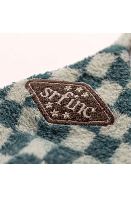 Checkered Soft Triangle Bra - White Sage Checkered Soft Triangle Bra - White Sage