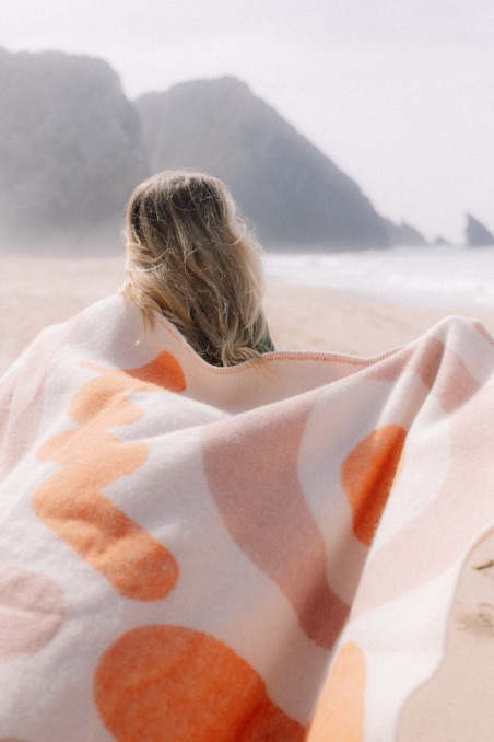Surf Wool Blanket- Vintage White Surf Wool Blanket- Vintage White