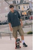 Striped Rugby Polo - Navy Blue Striped Rugby Polo - Navy Blue