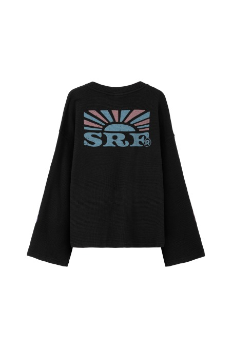 Wide Waffle Longsleeve - Space Black Wide Waffle Longsleeve - Space Black