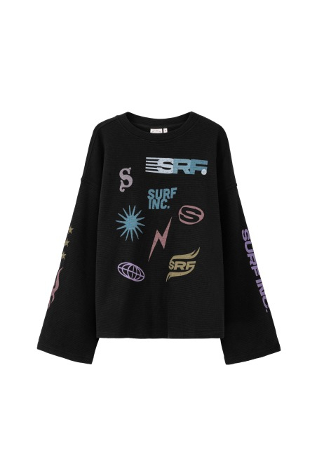 Wide Waffle Longsleeve - Space Black Wide Waffle Longsleeve - Space Black